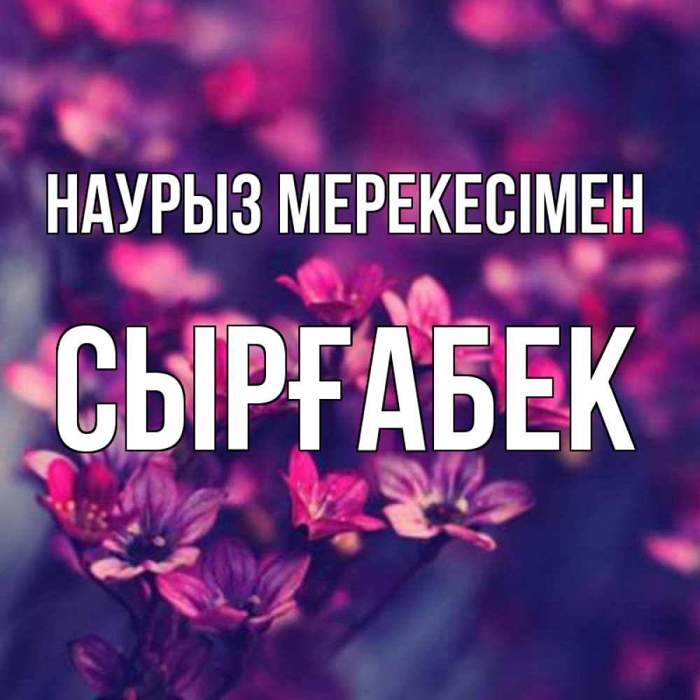 Күн сайын ашық хат с именем, СЫРҒАБЕК Наурыз мерекесімен небольшие цветы 1 Онлайн тегін жүктеп алу тілектері бар керемет карта 