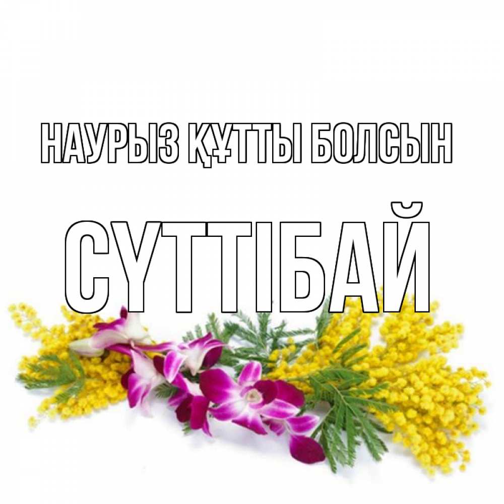 Күн сайын ашық хат с именем, СҮТТІБАЙ Наурыз құтты болсын открытка  наурыз с цветами  1 Онлайн тегін жүктеп алу тілектері бар керемет карта 