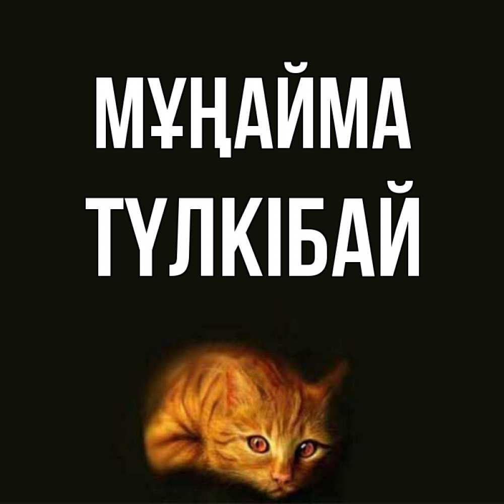 Күн сайын ашық хат с именем, ТҮЛКІБАЙ Мұңайма лежащий кот в темноте Онлайн тегін жүктеп алу тілектері бар керемет карта 