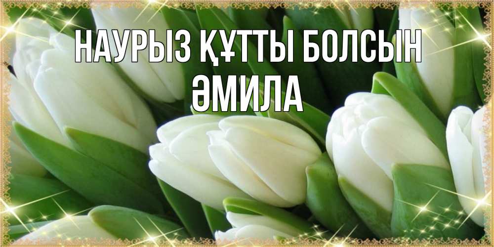 Күн сайын ашық хат с именем, ӘМИЛА Наурыз құтты болсын поздравляем с наурызом Онлайн тегін жүктеп алу тілектері бар керемет карта 