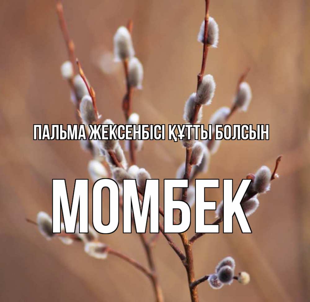 Күн сайын ашық хат с именем, МОМБЕК Пальма жексенбісі құтты болсын верба Онлайн тегін жүктеп алу тілектері бар керемет карта 