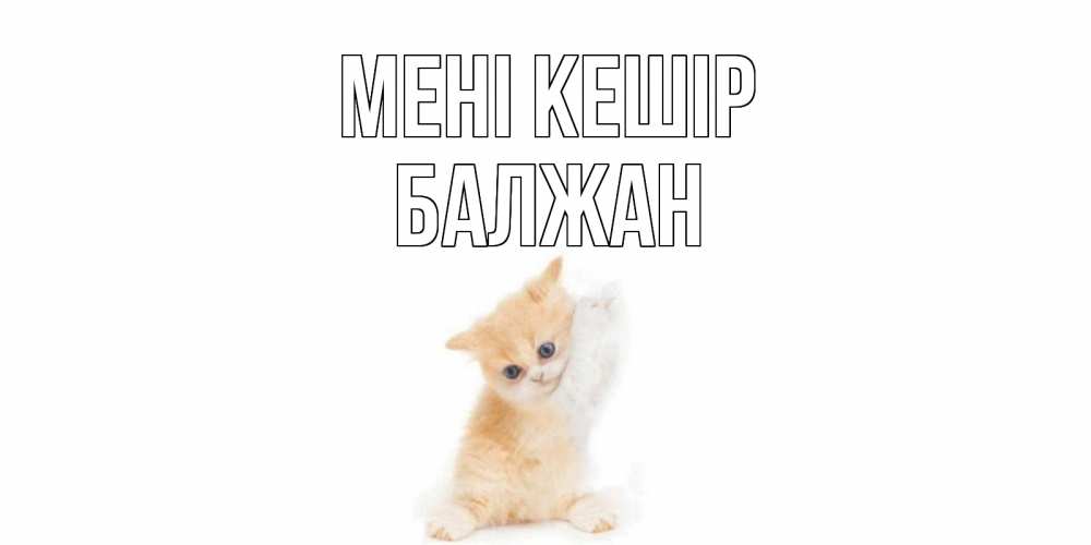 Күн сайын ашық хат с именем, БАЛЖАН Мені кешір кот Онлайн тегін жүктеп алу тілектері бар керемет карта 