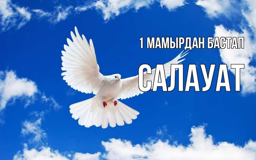Күн сайын ашық хат с именем, САЛАУАТ 1 мамырдан бастап С 1 мая 1 Онлайн тегін жүктеп алу тілектері бар керемет карта 