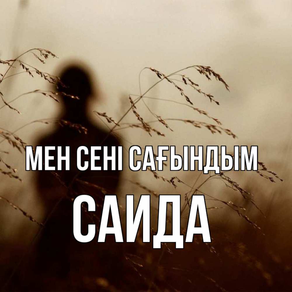 Күн сайын ашық хат с именем, Саида Мен сені сағындым силуэт девушки Онлайн тегін жүктеп алу тілектері бар керемет карта 