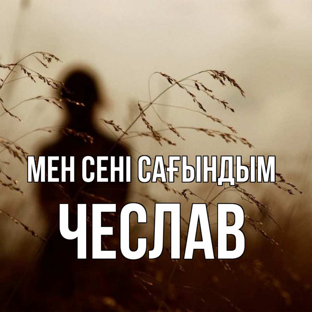 Күн сайын ашық хат с именем, Чеслав Мен сені сағындым силуэт девушки Онлайн тегін жүктеп алу тілектері бар керемет карта 