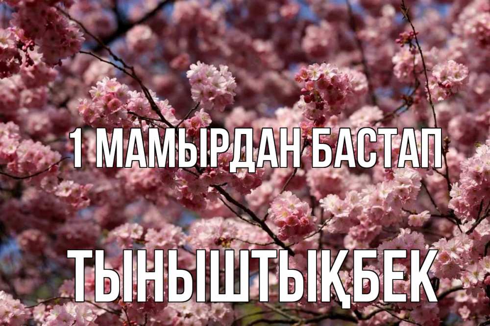 Күн сайын ашық хат с именем, ТЫНЫШТЫҚБЕК 1 мамырдан бастап С 1 мая Онлайн тегін жүктеп алу тілектері бар керемет карта 