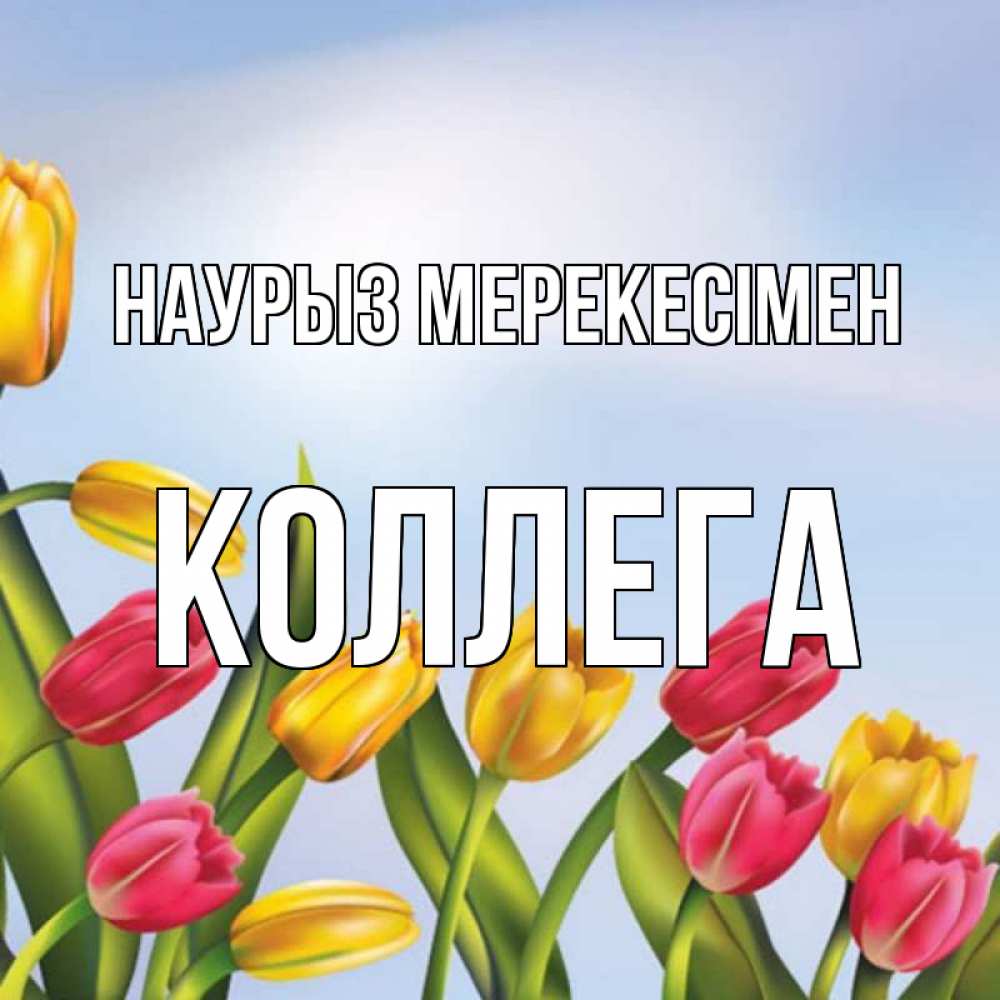 Күн сайын ашық хат с именем, Коллега Наурыз мерекесімен праздник весны наурыз Онлайн тегін жүктеп алу тілектері бар керемет карта 