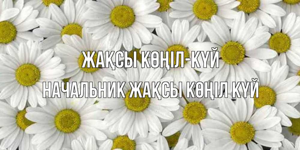 Күн сайын ашық хат с именем, Начальник Жақсы көңіл күй поляна ромашек Онлайн тегін жүктеп алу тілектері бар керемет карта 
