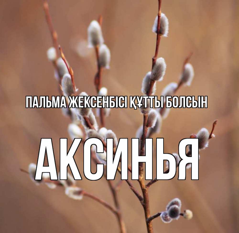 Күн сайын ашық хат с именем, Аксинья Пальма жексенбісі құтты болсын верба Онлайн тегін жүктеп алу тілектері бар керемет карта 