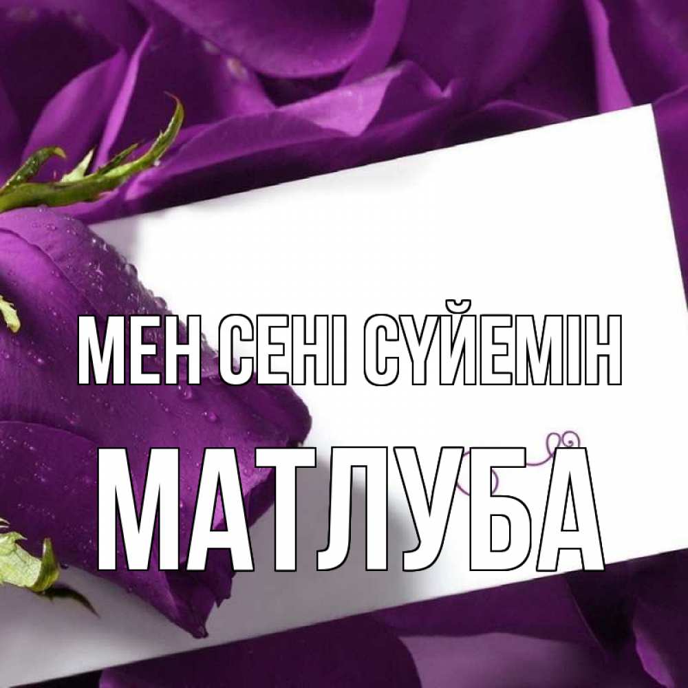 Күн сайын ашық хат с именем, МАТЛУБА Мен сені сүйемін роза Онлайн тегін жүктеп алу тілектері бар керемет карта 