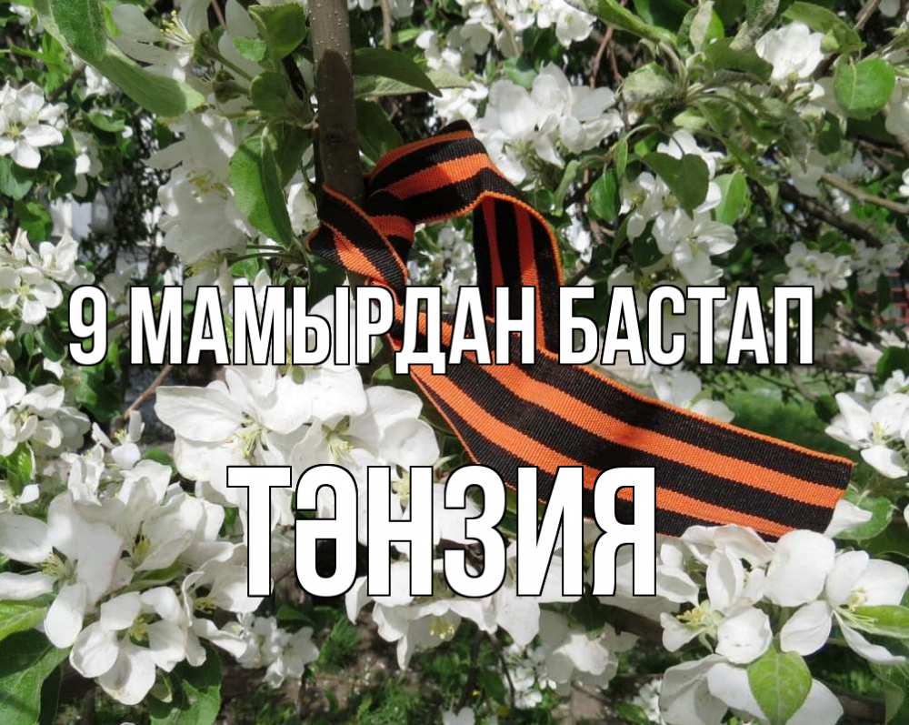 Күн сайын ашық хат с именем, ТӘНЗИЯ 9 мамырдан бастап 9 мая Онлайн тегін жүктеп алу тілектері бар керемет карта 