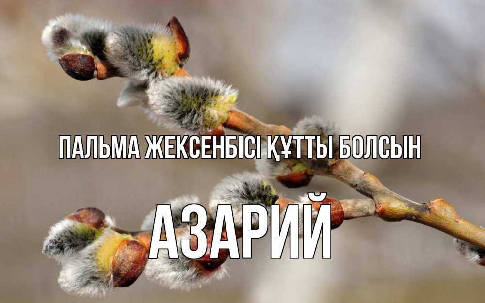Күн сайын ашық хат с именем, Азарий Пальма жексенбісі құтты болсын Верба Онлайн тегін жүктеп алу тілектері бар керемет карта 