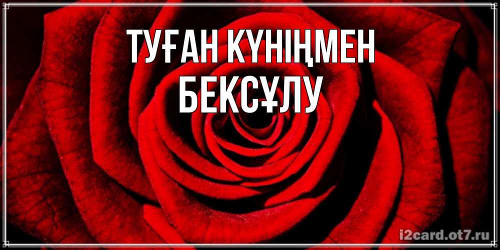 Күн сайын ашық хат с именем, БЕКСҰЛУ Туған күніңмен алая роза Онлайн тегін жүктеп алу тілектері бар керемет карта 