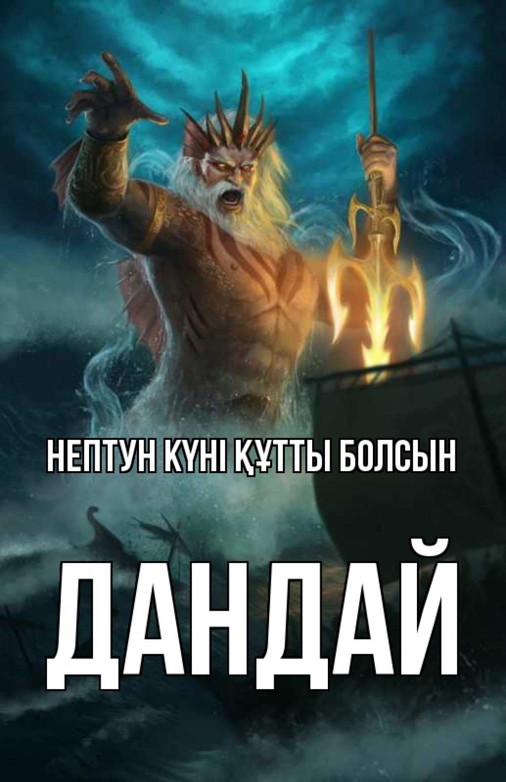 Күн сайын ашық хат с именем, Дандай нептун күні құтты болсын с днем Нептуна Онлайн тегін жүктеп алу тілектері бар керемет карта 