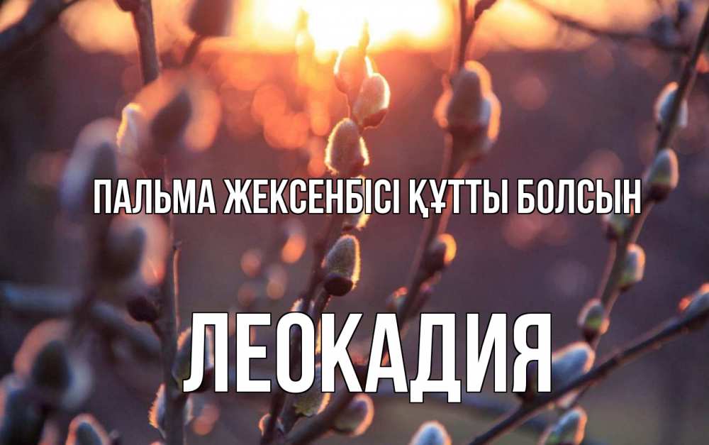 Күн сайын ашық хат с именем, Леокадия Пальма жексенбісі құтты болсын верба Онлайн тегін жүктеп алу тілектері бар керемет карта 