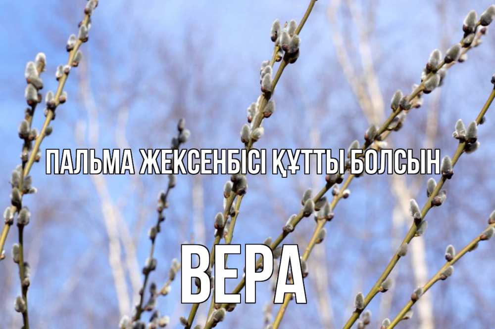 Күн сайын ашық хат с именем, Вера Пальма жексенбісі құтты болсын верба Онлайн тегін жүктеп алу тілектері бар керемет карта 