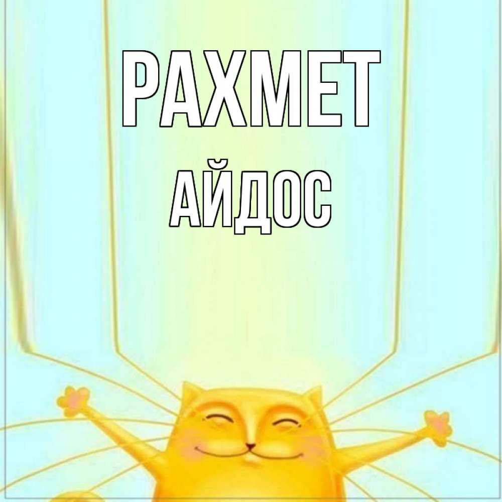 Күн сайын ашық хат с именем, Айдос рахмет кот с усами благодарит Онлайн тегін жүктеп алу тілектері бар керемет карта 