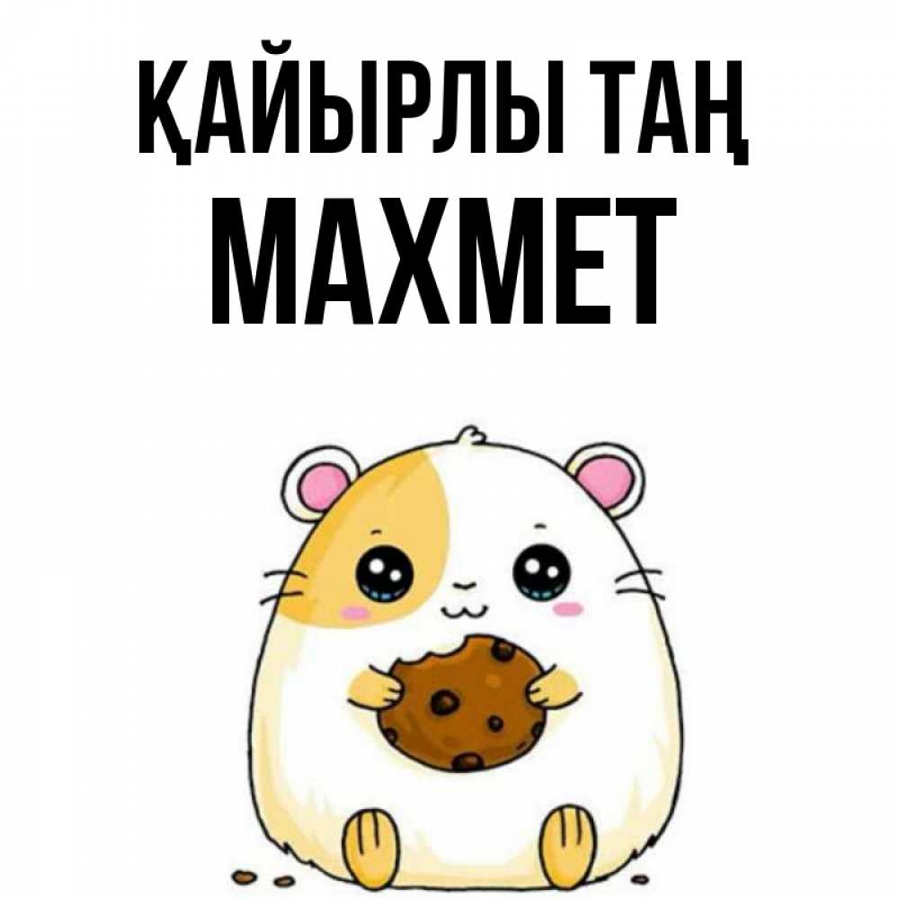 Күн сайын ашық хат с именем, МАХМЕТ Қайырлы таң есть печеньку. Утречко Онлайн тегін жүктеп алу тілектері бар керемет карта 