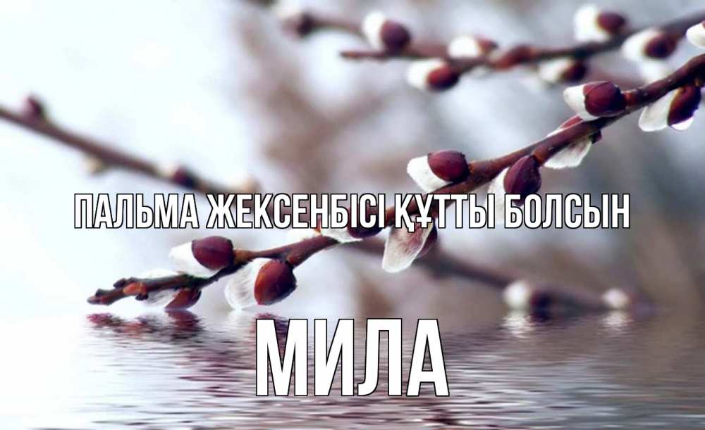 Күн сайын ашық хат с именем, Мила Пальма жексенбісі құтты болсын верба, ручей Онлайн тегін жүктеп алу тілектері бар керемет карта 