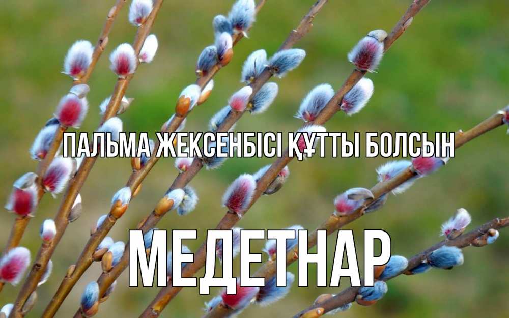 Күн сайын ашық хат с именем, МЕДЕТНАР Пальма жексенбісі құтты болсын верба Онлайн тегін жүктеп алу тілектері бар керемет карта 