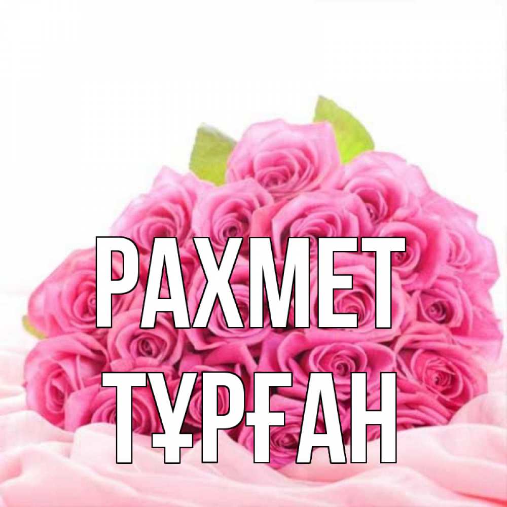 Күн сайын ашық хат с именем, ТҰРҒАН рахмет розовые розы с подписью Онлайн тегін жүктеп алу тілектері бар керемет карта 