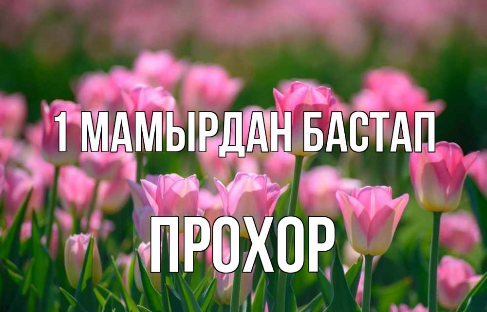 Күн сайын ашық хат с именем, Прохор 1 мамырдан бастап С 1 мая Онлайн тегін жүктеп алу тілектері бар керемет карта 
