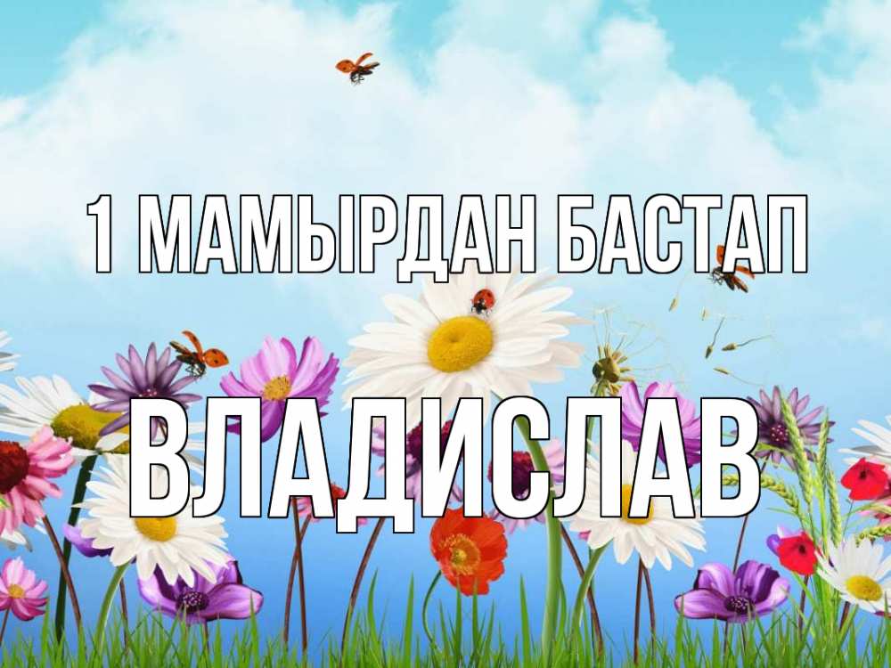 Күн сайын ашық хат с именем, Владислав 1 мамырдан бастап С 1 мая Онлайн тегін жүктеп алу тілектері бар керемет карта 