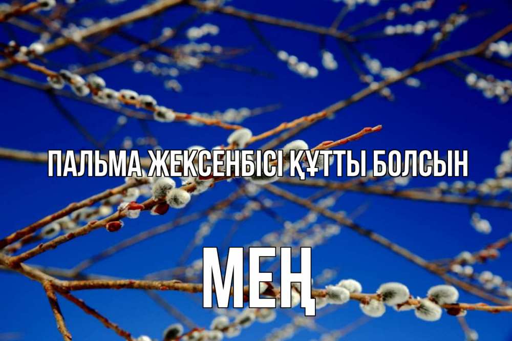 Күн сайын ашық хат с именем, МЕҢ Пальма жексенбісі құтты болсын верба Онлайн тегін жүктеп алу тілектері бар керемет карта 
