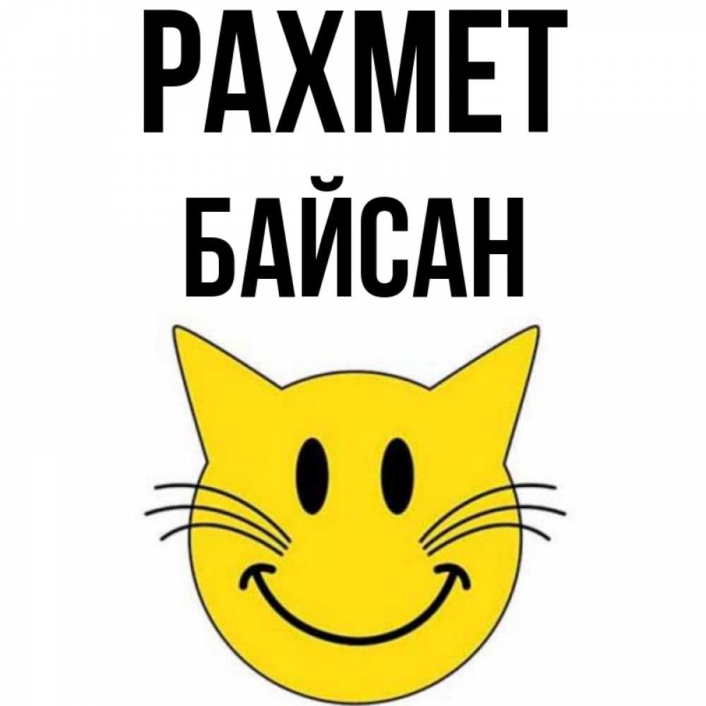 Күн сайын ашық хат с именем, Байсан рахмет улыбающийся смайл кот Онлайн тегін жүктеп алу тілектері бар керемет карта 