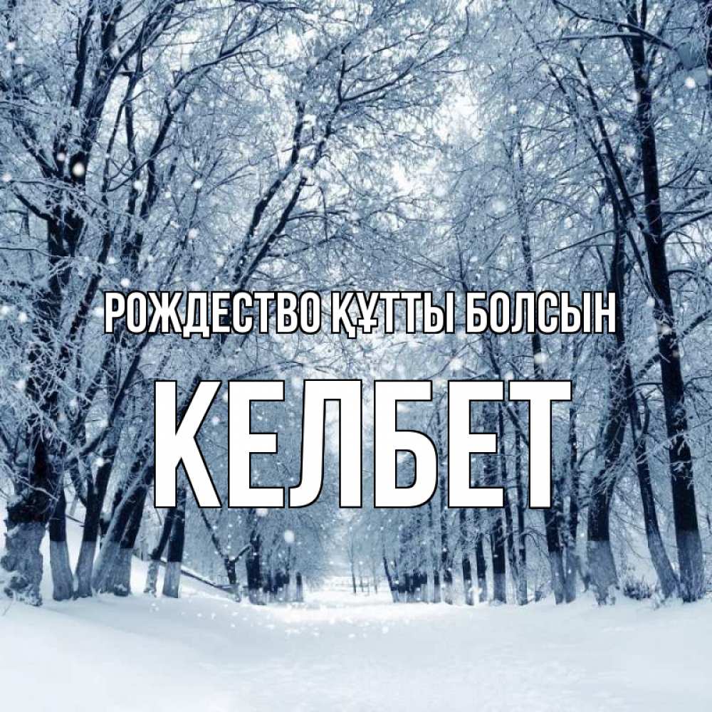 Күн сайын ашық хат с именем, КЕЛБЕТ Рождество құтты болсын снег, лес, парк Онлайн тегін жүктеп алу тілектері бар керемет карта 
