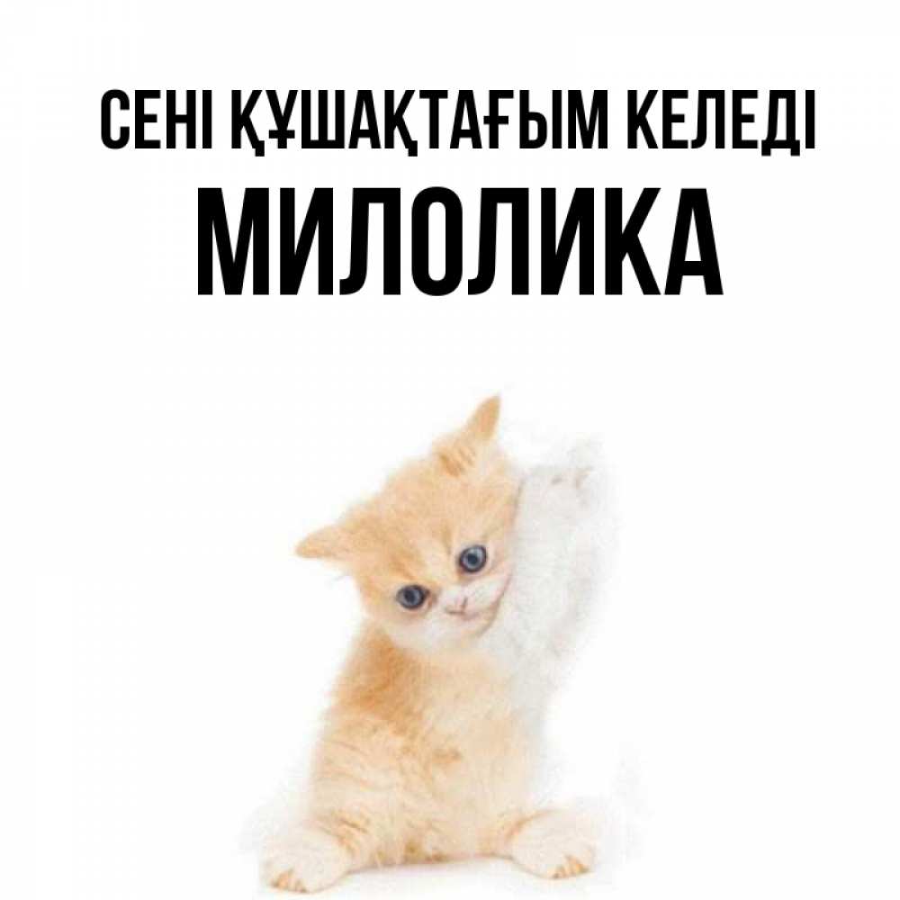 Күн сайын ашық хат с именем, Милолика сені құшақтағым келеді я хочу очень скорее обнимаешек Онлайн тегін жүктеп алу тілектері бар керемет карта 