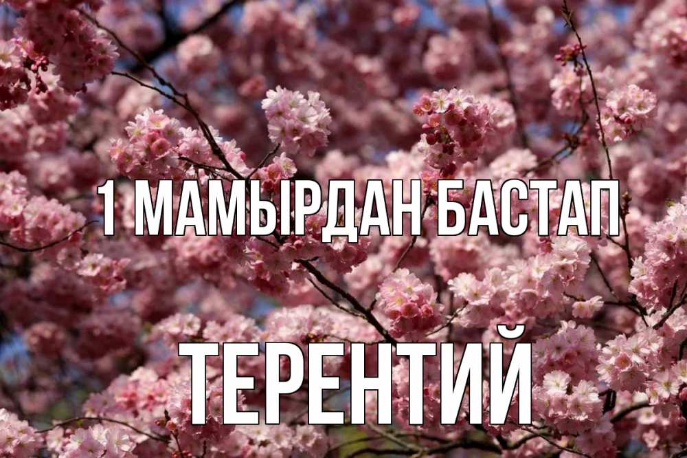 Күн сайын ашық хат с именем, Терентий 1 мамырдан бастап С 1 мая Онлайн тегін жүктеп алу тілектері бар керемет карта 