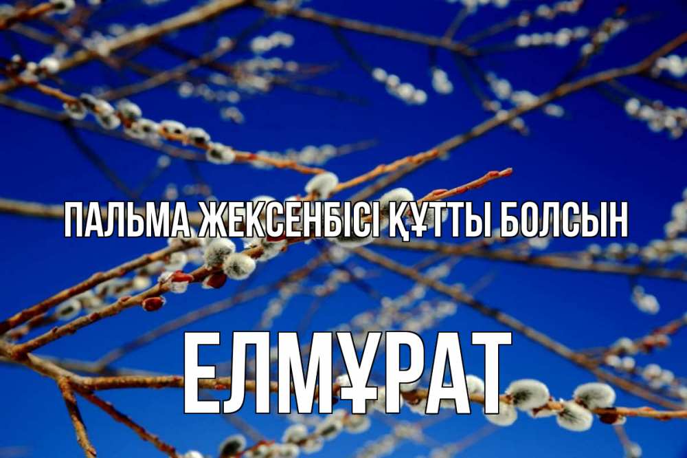 Күн сайын ашық хат с именем, Елмұрат Пальма жексенбісі құтты болсын верба Онлайн тегін жүктеп алу тілектері бар керемет карта 