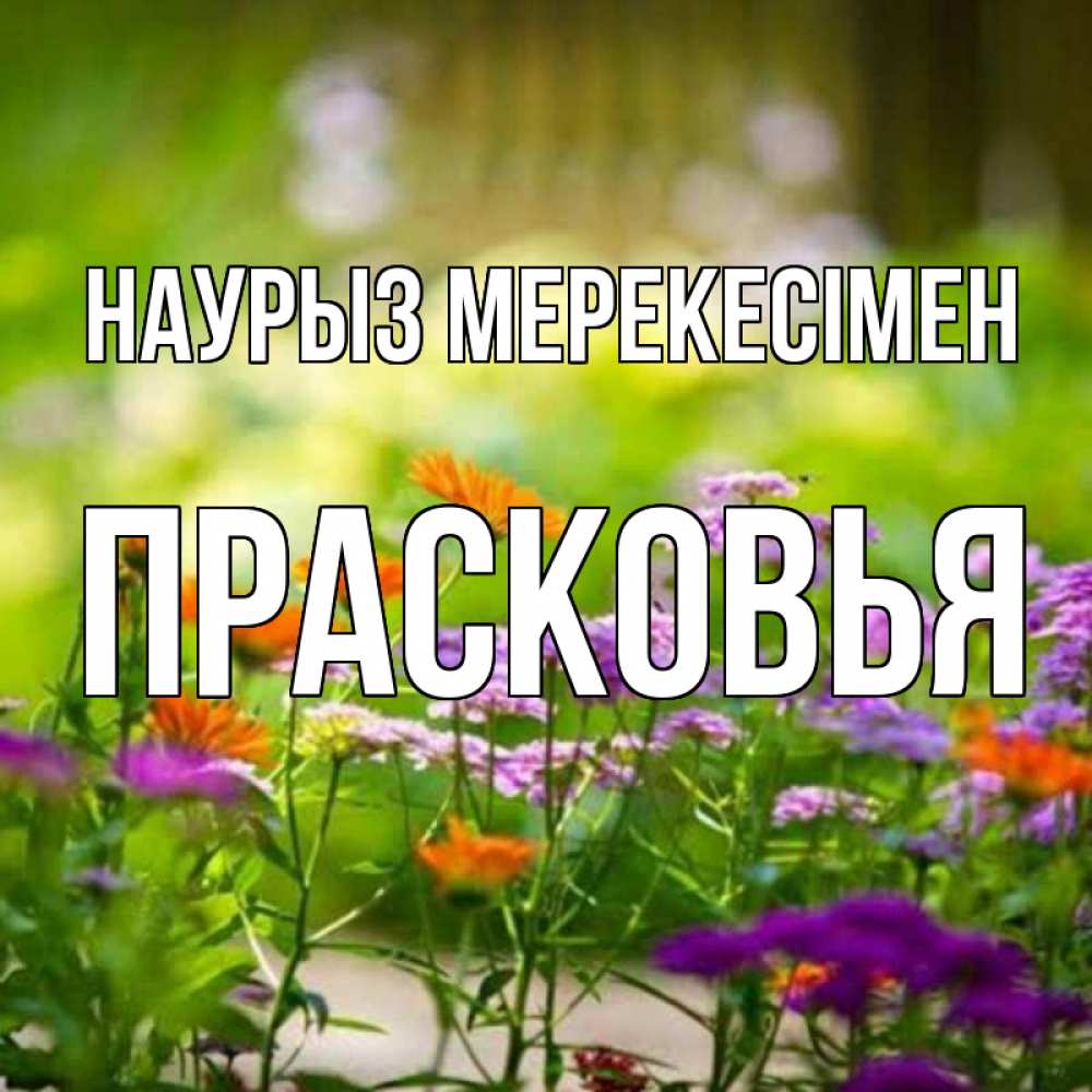 Күн сайын ашық хат с именем, Прасковья Наурыз мерекесімен цветы Онлайн тегін жүктеп алу тілектері бар керемет карта 