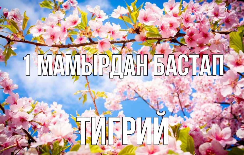 Күн сайын ашық хат с именем, Тигрий 1 мамырдан бастап С 1 мая Онлайн тегін жүктеп алу тілектері бар керемет карта 