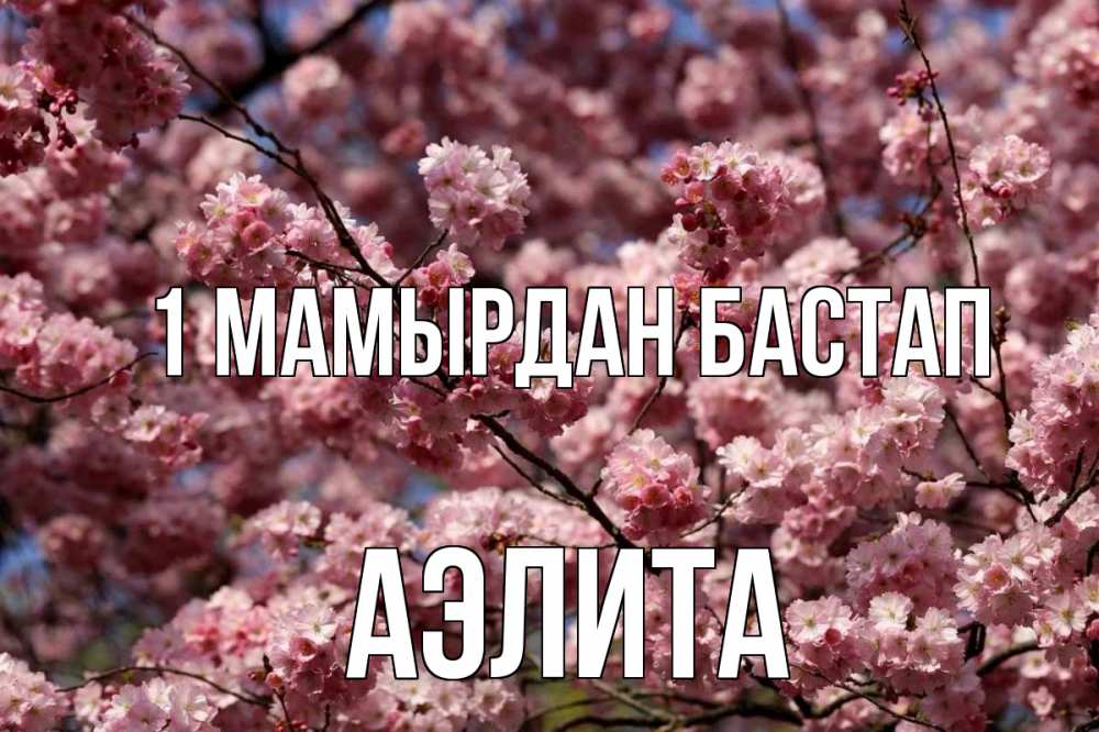 Күн сайын ашық хат с именем, Аэлита 1 мамырдан бастап С 1 мая Онлайн тегін жүктеп алу тілектері бар керемет карта 