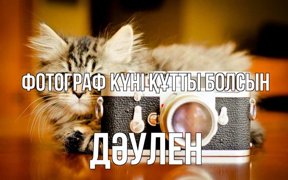 Күн сайын ашық хат с именем, Дәулен Фотограф күні құтты болсын с днем фотографа Онлайн тегін жүктеп алу тілектері бар керемет карта 