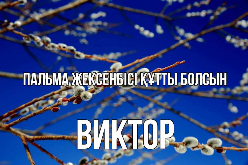 Күн сайын ашық хат с именем, Виктор Пальма жексенбісі құтты болсын верба Онлайн тегін жүктеп алу тілектері бар керемет карта 