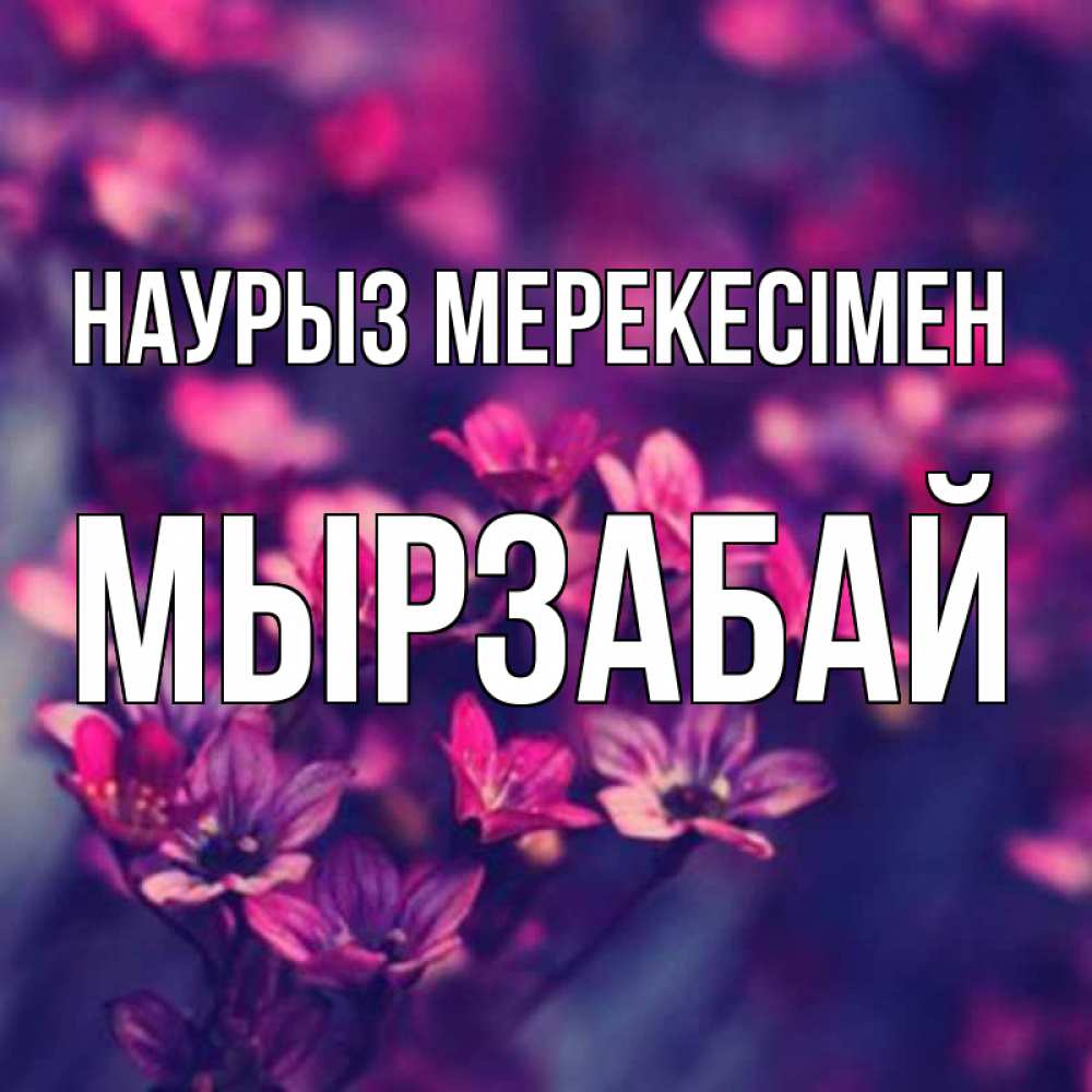 Күн сайын ашық хат с именем, Мырзабай Наурыз мерекесімен небольшие цветы 1 Онлайн тегін жүктеп алу тілектері бар керемет карта 