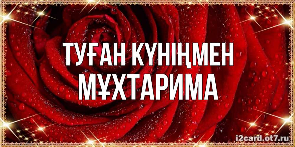 Күн сайын ашық хат с именем, МҰХТАРИМА Туған күніңмен роса на розе блестящая в лучах солнца Онлайн тегін жүктеп алу тілектері бар керемет карта 