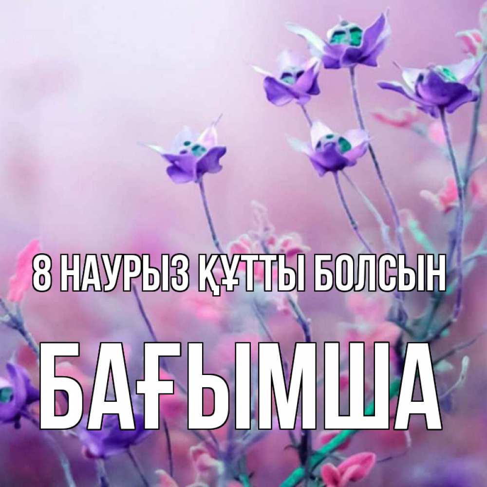 Күн сайын ашық хат с именем, БАҒЫМША 8 наурыз құтты болсын международный женский день 2 Онлайн тегін жүктеп алу тілектері бар керемет карта 