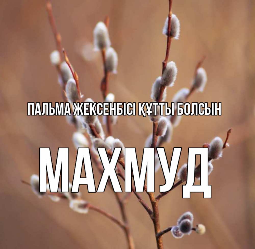 Күн сайын ашық хат с именем, Махмуд Пальма жексенбісі құтты болсын верба Онлайн тегін жүктеп алу тілектері бар керемет карта 