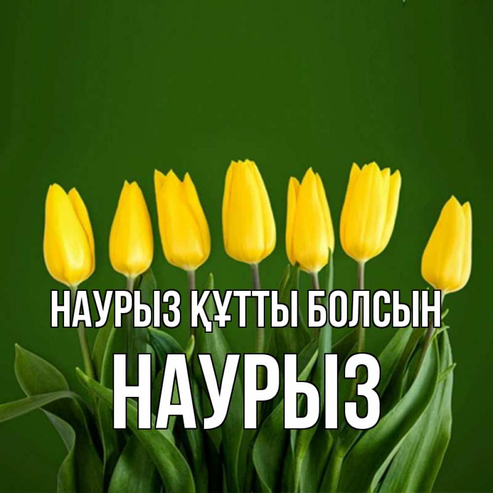 Күн сайын ашық хат с именем, НАУРЫЗ Наурыз құтты болсын желтого цвета 3 Онлайн тегін жүктеп алу тілектері бар керемет карта 