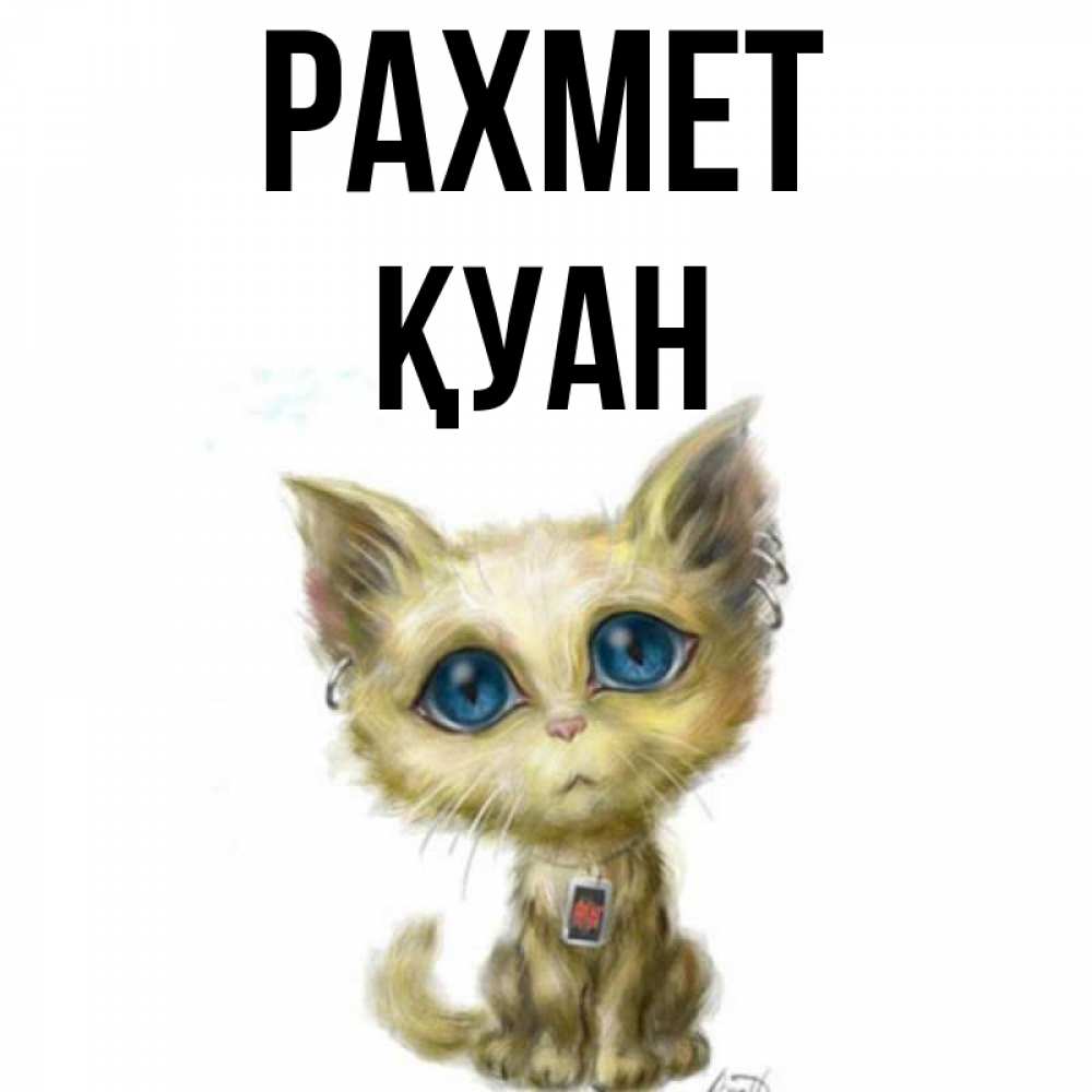 Күн сайын ашық хат с именем, ҚУАН рахмет рисованный кот благодарит вас Онлайн тегін жүктеп алу тілектері бар керемет карта 