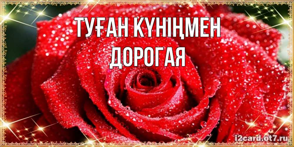 Күн сайын ашық хат с именем, Дорогая Туған күніңмен роса и роза. открытка с красивой розой Онлайн тегін жүктеп алу тілектері бар керемет карта 