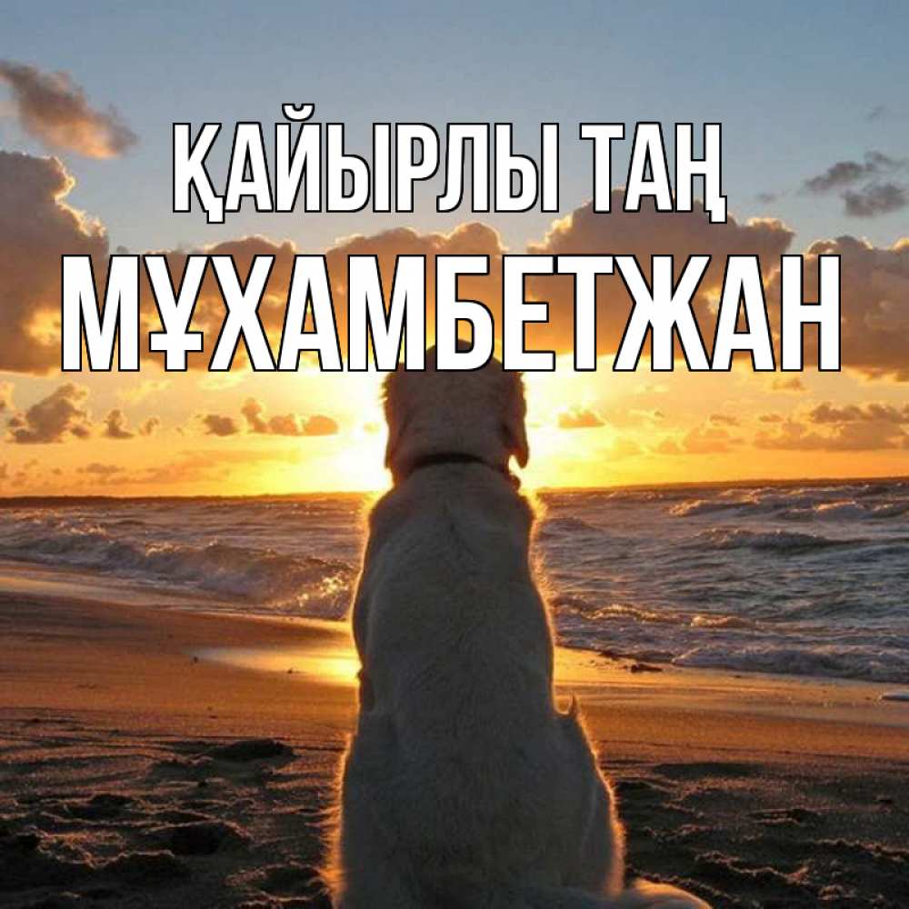 Күн сайын ашық хат с именем, МҰХАМБЕТЖАН Қайырлы таң восход солнца Онлайн тегін жүктеп алу тілектері бар керемет карта 