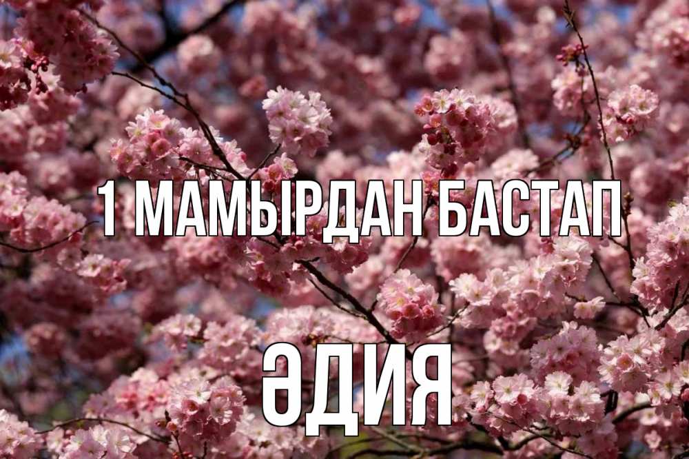 Күн сайын ашық хат с именем, ӘДИЯ 1 мамырдан бастап С 1 мая Онлайн тегін жүктеп алу тілектері бар керемет карта 
