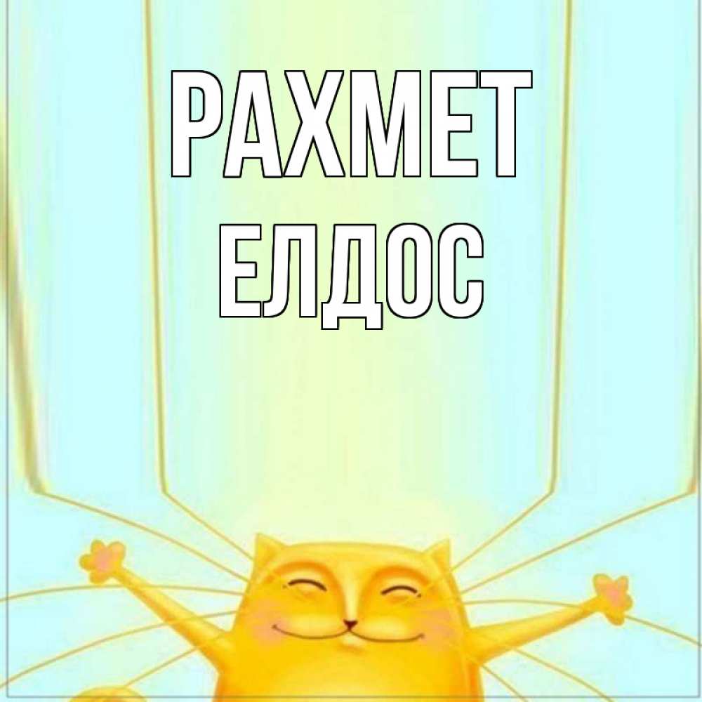 Күн сайын ашық хат с именем, Елдос рахмет кот с усами благодарит Онлайн тегін жүктеп алу тілектері бар керемет карта 