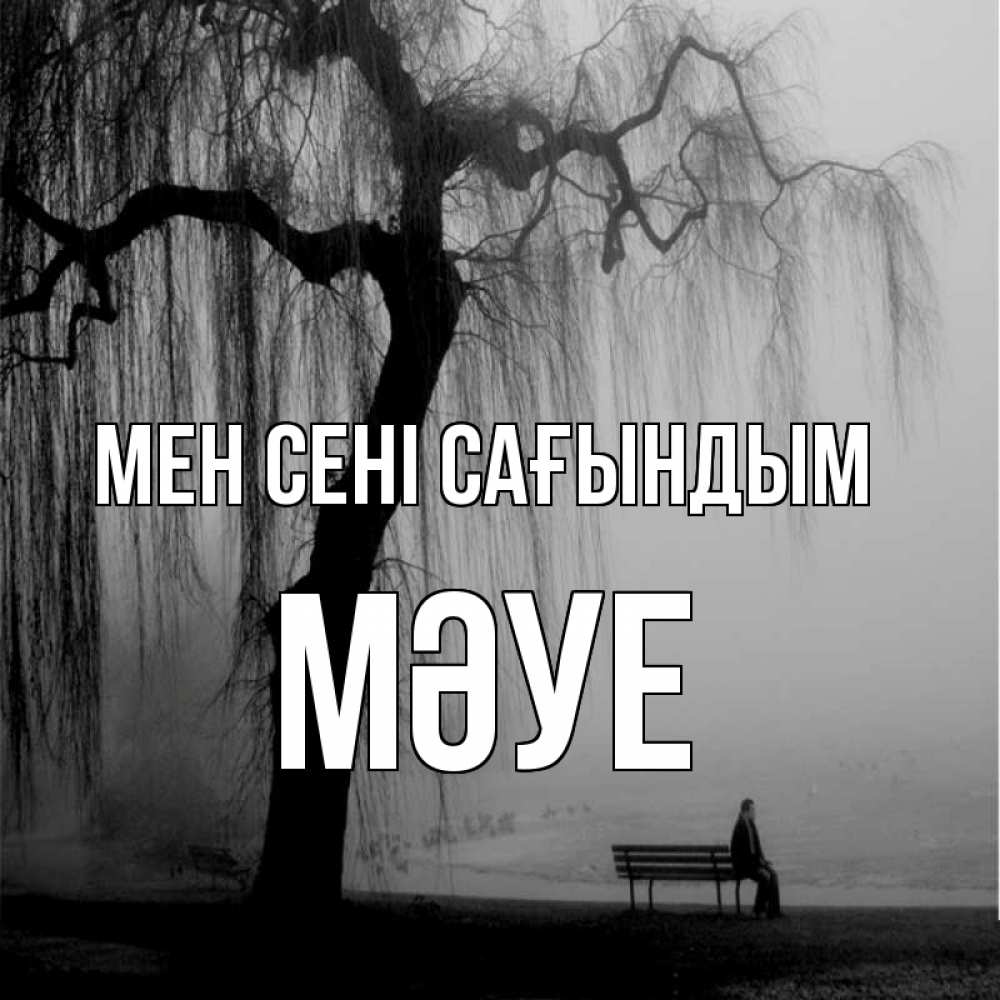 Күн сайын ашық хат с именем, МӘУЕ Мен сені сағындым лавочка под деревом я жду тебя Онлайн тегін жүктеп алу тілектері бар керемет карта 