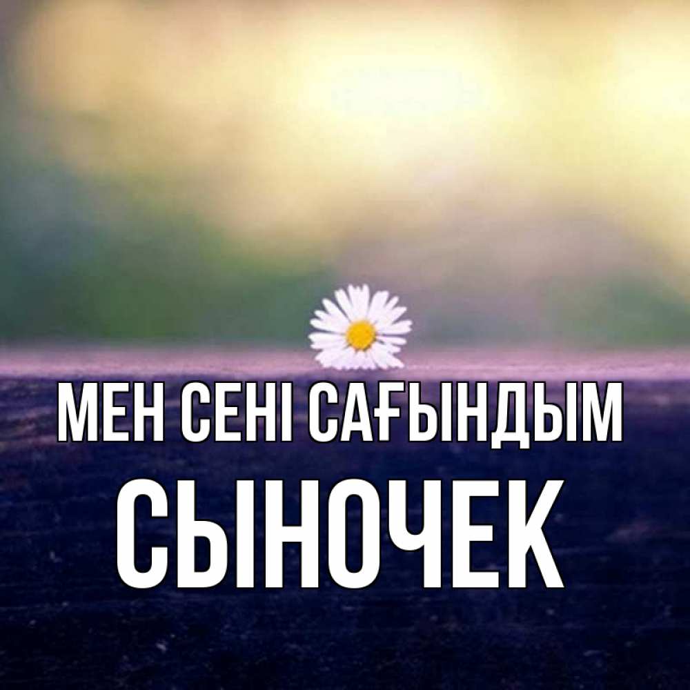 Күн сайын ашық хат с именем, Сыночек Мен сені сағындым приходи в гости Онлайн тегін жүктеп алу тілектері бар керемет карта 